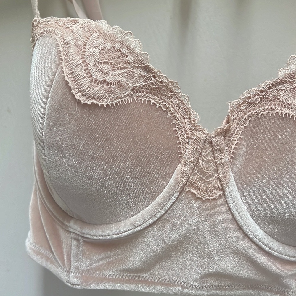 32DD VS Rate velvet corset bra